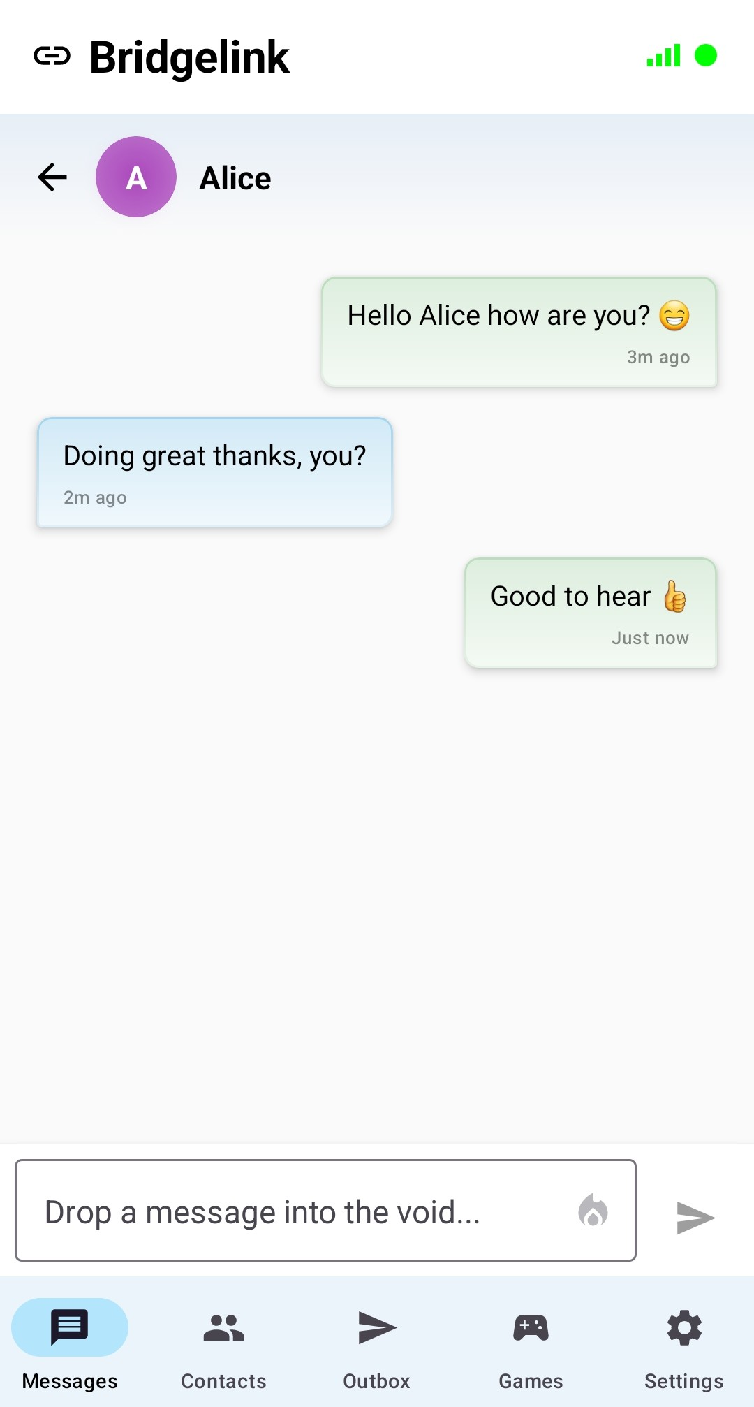Chat screen - light mode