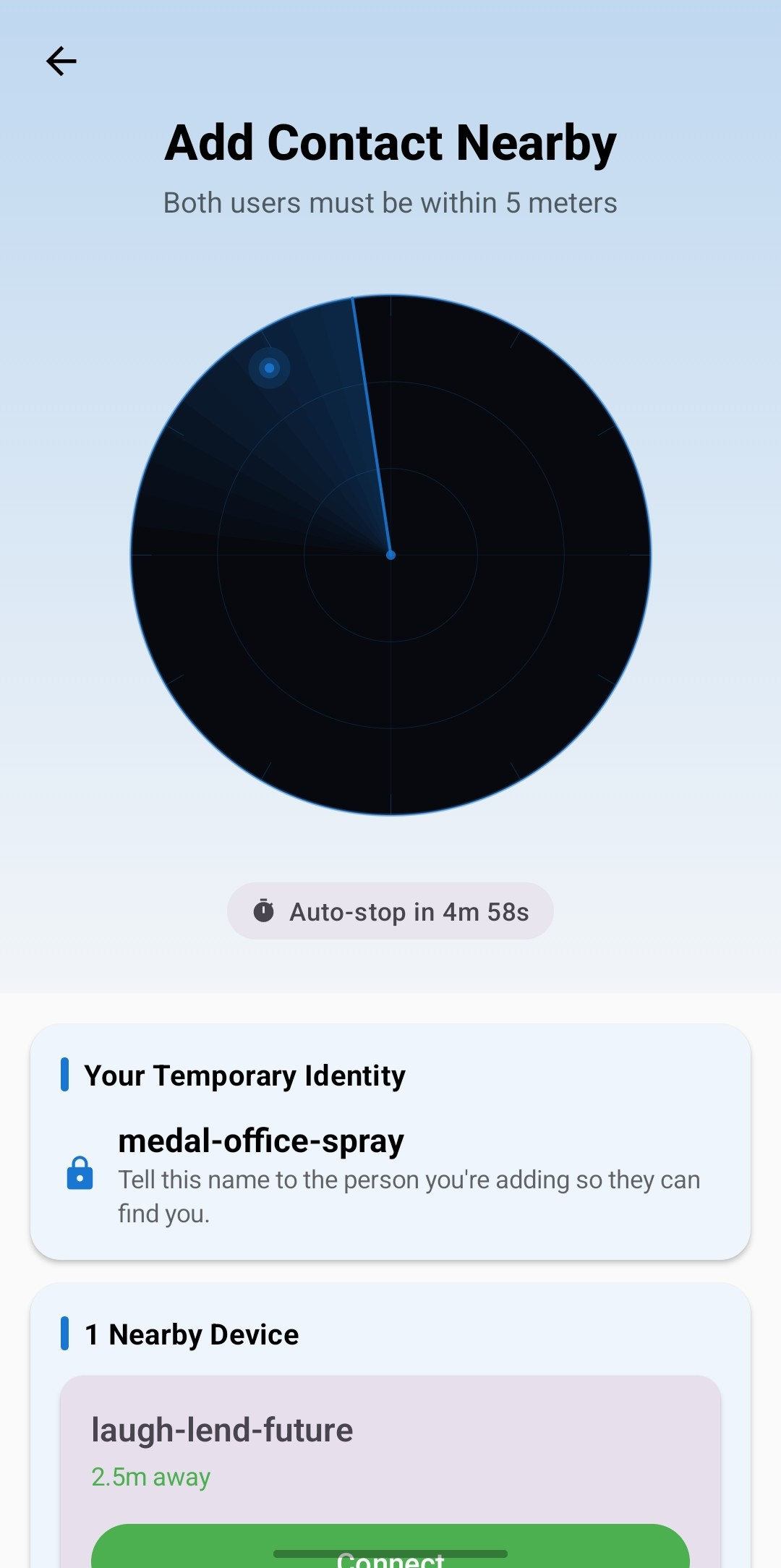 Discovery screen - light mode