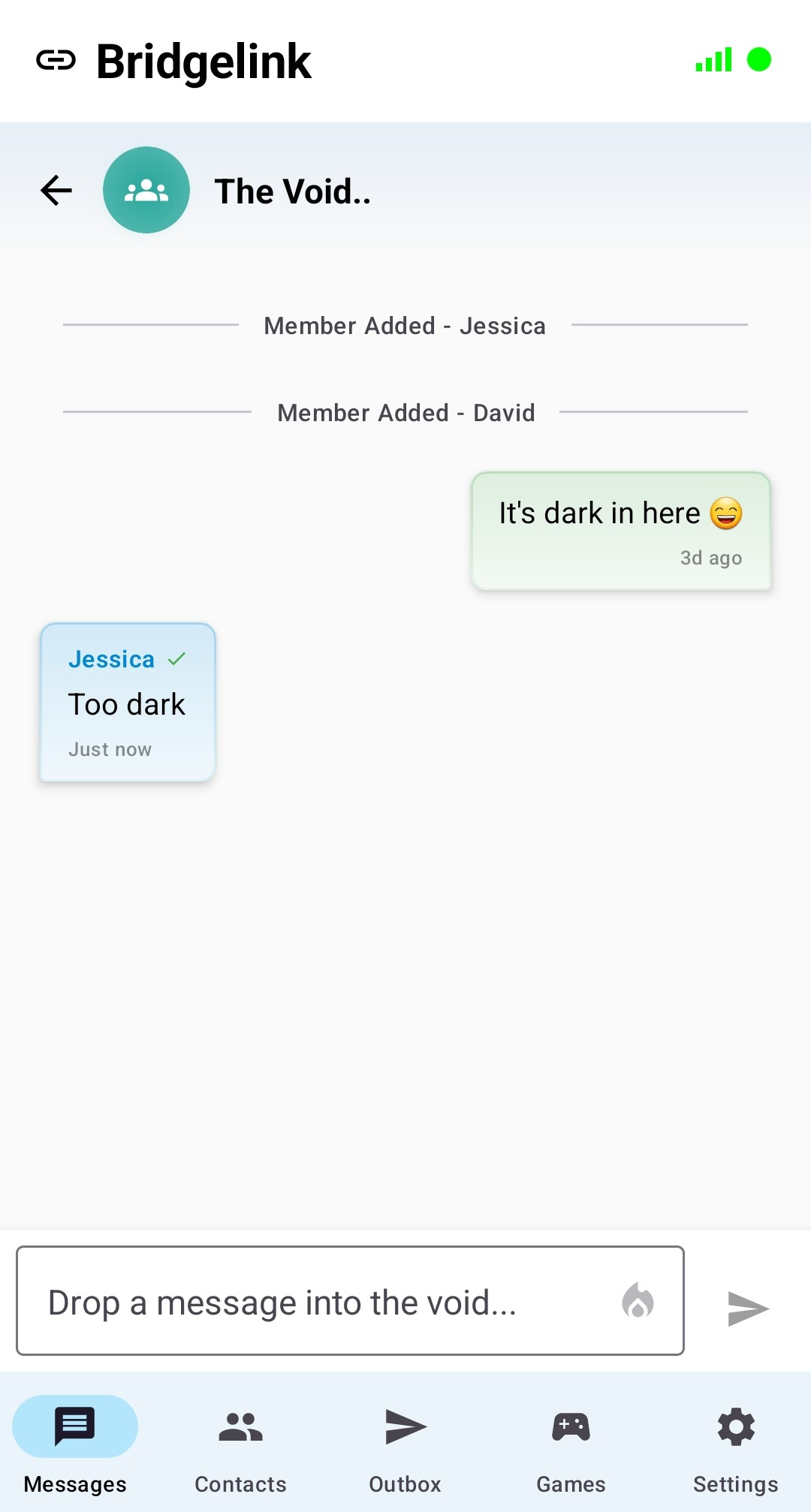 Group chat screen - light mode